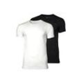 T-Shirt GANT "T-Shirt 2er Pack", Herren, Gr. M, schwarz (schwarz, weiß), Obermaterial: 100% Baumwolle CO., Kurzarm, Shirts