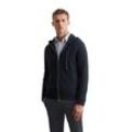 Cardigan MARC O'POLO "aus reinem Organic Cotton" Gr. M, blau, Herren, Obermaterial: 100% Baumwolle, Strickjacken