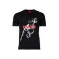 T-Shirt HUGO "T-Shirt Deyladec 1er Pack" Gr. L, schwarz, Herren, Obermaterial: 100% Baumwolle CO., Shirts