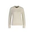 Sweater GANT "Strickpullover CLASSIC COTTON C-NECK" Gr. L, beige (creme), Damen, Obermaterial: 100% Baumwolle CO., Sweatshirts