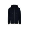 Sweater JOOP "Sweatjacke", Herren, Gr. M, blau (dunkelblau), Obermaterial: 76% Polyester PES. 20% Viskose CV. 4% Elasthan EL., Sweatshirts