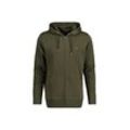 Sweater GANT "Sweatjacke REGULAR SHIELD FULL ZIP HOODIE" Gr. L, grün, Herren, Obermaterial: 87% Baumwolle CO. 13% Polyester PES., Sweatshirts