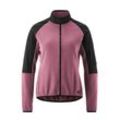 Radtrikot GONSO "Adventure Jersey Fleece W" Gr. 48, lila (flieder), Damen, 100% recyceltes Polyester, Trikots, Damen Fahrradtrikot langarm, weiches Fleece-Material, Full-Zip Trikot