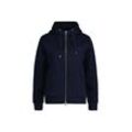 Sweater GANT "Sweatjacke REGULAR TONAL SHIELD ZIP HOODIE" Gr. L, blau, Damen, Obermaterial: 78% Baumwolle CO. 22% Polyester PES., Sweatshirts