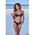 Bügel-Bikini-Top LASCANA "Italy", Damen, Gr. 36, Cup F, schwarz, Polyamid, Microfaser, unifarben, Bikini-Oberteile, seitlich zu raffen