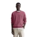 Sweatshirt MARC O'POLO "aus reiner Bio-Baumwolle" Gr. XL, lila, Herren, Obermaterial: 100% Baumwolle, unifarben, Sweatshirts