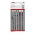 Bosch - Accessories 2608667858 Stichsägeblatt-Set Wood and Plastics, 5-teilig, Einnockenschaft 5 St.