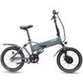 E-Bike LLOBE "CityRun 36V / 10,4Ah" Gr. 39, grau, E-Bikes, 39cm, 20 Zoll (50,80cm), Pedelec, Elektrofahrrad für Damen u. Herren