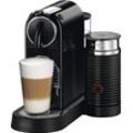 NESPRESSO Kapselmaschine "CITIZ EN 267.BAE von DeLonghi, Schwarz", schwarz, B:23,7cm H:27,7cm T:37,2cm, Kaffeemaschinen, inkl. Aeroccino Milchaufschäumer, Willkommenspaket mit 7 Kapseln