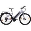 E-Bike LLOBE "Voga Bianco" Gr. 48, weiß (mattweiß), E-Bikes, 48cm, 27,5 + Zoll (69,85cm), Pedelec, Elektrofahrrad für Damen u. Herren