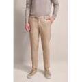 Stoffhose BUGATTI, Herren, Gr. 36, Länge 32, beige, 69% Polyester, 29% Viskose, 2% Elasthan, unifarben, casual, gerade, unten schmal, Hosen, mit moderner Form