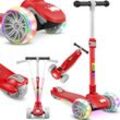 KIDIZ® Roller Kinder Scooter X-Pro2 Dreiradscooter mit PU LED Leuchtenden Räder Kinderroller faltbar Tret-Roller höhenverstellbarer Cityroller Kinderscooter für Jungen Mädchen 3-12 Jahre