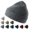 ALTIDUDE Winter Mütze Solid Ripp Strickmütze Unisex Beanie 100% Merino Wolle Farbe: Sky Blue