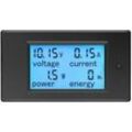 Jalleria - Voltmeter Amperemeter 12V dc 6,5-100V 20A, Spannungsmesser Wattmeter Tester Spannung Strom Leistung Energie Digital lcd Energiemesser DC20A