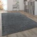 Paco Home - Hochflor-Teppich, Shaggy-Teppich, Moderner Wohnzimmer-Teppich In Grau 133x190 cm