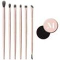 Morphe Pinsel Augenpinsel-Sets Eye Shaping Essentials Set 1x Domed Eyeshadow Blending Brush + 1x Tapered Eyeshadow Blending Brush + 1x Rounded Eyeshadow Packing Brush + 1x Pointed Pencil Eyeshadow Brush + 1x Flat Definer Eyeliner Brush + 1x Three-in-One Brow Sculpting Brush + 1x Brush Cleansing Dry Pad