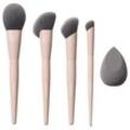 Morphe Pinsel Gesichtspinsel-Sets Face Shaping Essentials Set 1x Tapered Powder Brush + 1x Angled Foundation Brush + 1x Angled Concealer Brush + 1x Slanted Sculpting Brush + 1x Pointed Complextion Sponge 1 Stk.