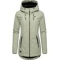 Winterjacke RAGWEAR "Zuzka Winter", Damen, Gr. L (40), grau (graugrün), Außenmaterial: 100% Polyester, Innenfutter: 100% Polyester, Kapuzenfutter: 100% Polyester, Wattierung: 100% Polyester, modisch, tailliert Po-bedeckend, Langarm mit Knopf Rippstrickbündchen mit Druckknopf, Jacken, Wasserdichter Winterparka mit Teddyfleece Innenfutter