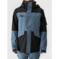 Skijacke 4F, Herren, Gr. XXXL, blau, Web, Obermaterial: 100% Polyester. Futter: 100% Polyester. Wattierung: 100% Polyester, colorblocking, sportlich, hoch geschlossener Ausschnitt, Langarm eingesetzt eingefasste Kante mit Klettverschluss, Jacken