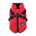 Csparkv - s) Hundemanteljacke mit Geschirr für kleine und mittelgroße Hunde, wasserdichte Hundemanteljacke, warm gepolstert, Puffer-Hundekleidung,