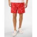 BOSS Shorts Herren Stretch gemustert, rot