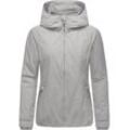 Winterjacke RAGWEAR "Dizzie Warm Rain", Damen, Gr. L (40), grau, Obermaterial: 100% Polyester, Innenfutter: 100% Polyester, Wattierung: 100% Polyester, Basic, figurumspielend hüftbedeckend, Langarm Ärmel ohne Ärmelschlitz Rippbündchen mit Gummizug, Jacken, Wasserdichte warme Damen Jacke mit Kapuze
