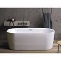 RIHO Sanitär GmbH Riho Modesty freistehende Badewanne B090005005 weiß, 170x76cm, mit Füllfunktion RihoFall, mit Schürze