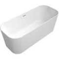 Villeroy und Boch Villeroy & Boch Finion freistehende Badewanne 177FIN7N1BCV401 170x70cm, Wasserzulauf, Schürze Colour on Demand, weiß, chrom