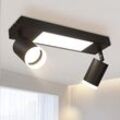 GBLY Deckenleuchte Led Deckenstrahler GU10 2 Flammig - Deckenlampe Schwarz 3000k Warmweiß 20W Schlafzimmerlampe Schwenkbar 350° Deckenspot für Küche