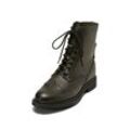 Stiefelette MARC O'POLO "im Brogue-Style mit Innenzipper", Damen, Gr. 36, grün, Obermaterial: 100% Leder (Schaf), unifarben, casual, Schuhe