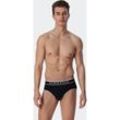 SCHIESSER Rio-Slips 3er-Pack Organic Cotton Webgummibund schwarz - 95/5 5 male