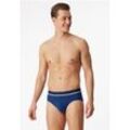 SCHIESSER Rio-Slips 3er-Pack Organic Cotton Webgummibund blau/schwarz - 95/5 7 male