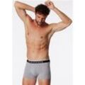 SCHIESSER Shorts 3er-Pack Organic Cotton Webgummibund grau-meliert - 95/5 7 male