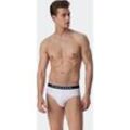 SCHIESSER Rio-Slips 3er-Pack Organic Cotton Webgummibund weiß - 95/5 7 male