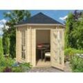 Dancover Holzpavillon Lausanne, sechskantig 2,8x2,42x2,89m, 44mm, Naturbelassen