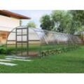 Dancover Gewächshaus Polycarbonat TITAN Arch 320, 36m², 3x12m, Silber