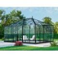 Dancover Orangerie, Gewächshaus aus Glass 19m², 5,14x3,71x3,15m mit Sockel und Aufsatz, Schwarz