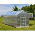 Dancover Gewächshaus Polycarbonat TITAN Classic 480, 9,7m², 2,35x4,12m, Silber