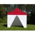 Dancover Faltzelt Faltpavillon Wasserdicht FleXtents® PRO, Sanitäts- & Notfallzelt, 3x3m, rot/weiß, inkl. 4 Seitenwände