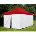 Dancover Faltzelt Faltpavillon Wasserdicht FleXtents® PRO, Sanitäts- & Notfallzelt, 3x6m, rot/weiß, inkl. 6 Seitenwände