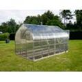 Dancover Gewächshaus Polycarbonat TITAN Dome 320, 20m², 2,5x8m, Silber