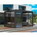 Dancover Bioklimatischer Pergola-Pavillon San Pablo mit Schiebetüren, 4x4m, Schwarz