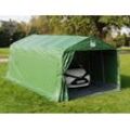 Dancover Zeltgarage Lagerzelt Garagenzelt PRO 3,6x7,2x2,68m PVC mit Bodenplane Abdeckplane, Grün