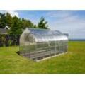 Dancover Gewächshaus Polycarbonat TITAN Dome 320, 15m², 2,5x6m, Silber