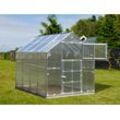 Dancover Gewächshaus Polycarbonat TITAN Classic 480, 4,9m², 2,35x2,12m, Silber