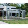 Dancover Bioklimatischer Pergola-Pavillon San Pablo mit Schiebetüren, 4x5,8m, Weiß