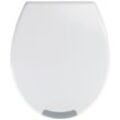 WC-Sitz WENKO "Secura", weiß, B:3737cm H:10cm L:4443,5cm, Duroplast, Kunststoff, WC-Sitze, aus Duroplast