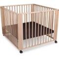 Laufgitter TISSI "Moritz, natur 100x93", Baby, beige (natur), Laufställe, zusammenklappbar; Made in Europe