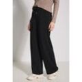 Culotte CECIL Gr. L, Länge 30, schwarz, Damen, Stoff, 49% Polyester, 43% Modal, 8% Elasthan, unifarben, Hosen, High Waist