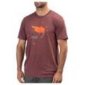 T-Shirt Klim Ride Tri-Blend Maroon Frost-Red Orange